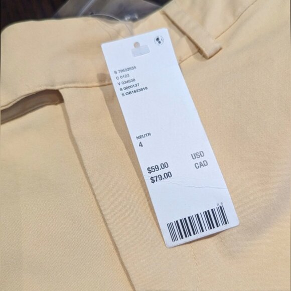 NWT Urban Outfitters pale yellow bootcut dress pants - Picture 6 of 6
